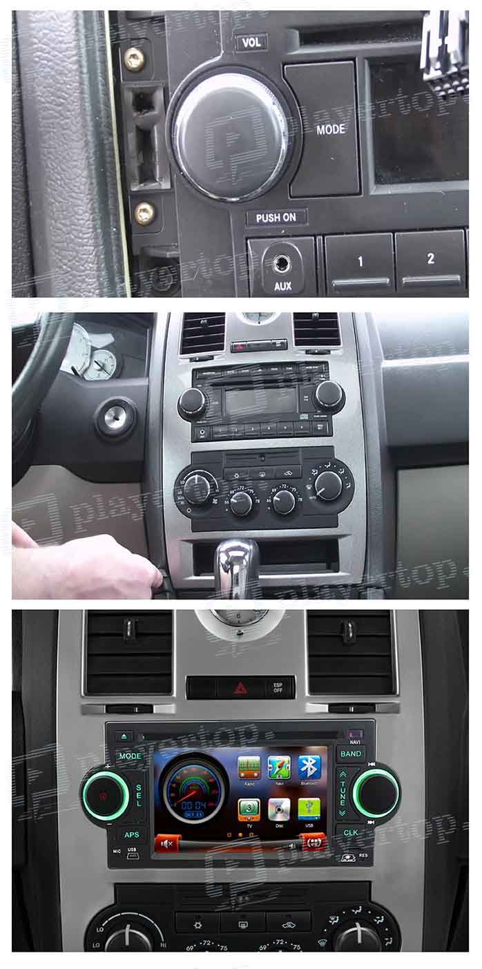 montage autoradio chrysler 300c 2005 2007